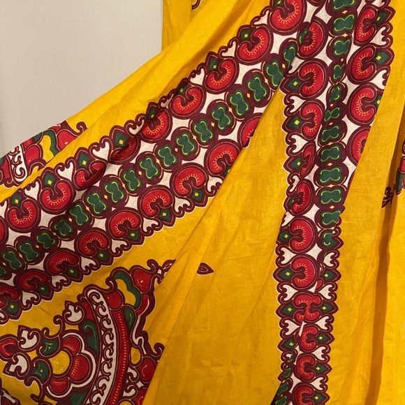 3/$30 Sale+free shipping Touch Me High Low Midi Yellow Pattern Design Skirt - Picture 3 of 4